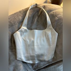 Aritzia Wilfred Satin Halter Top